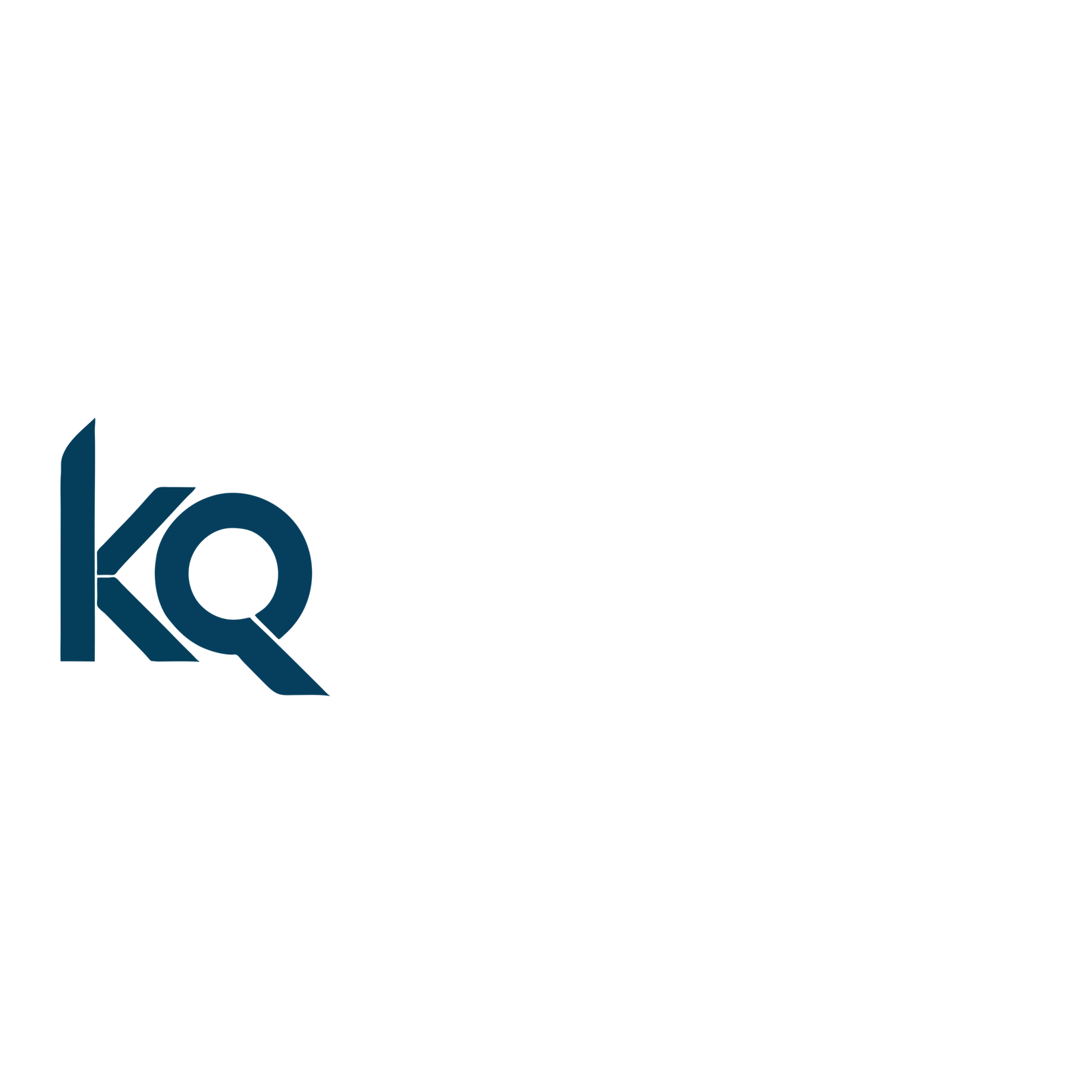 Logo with stylized KQ design